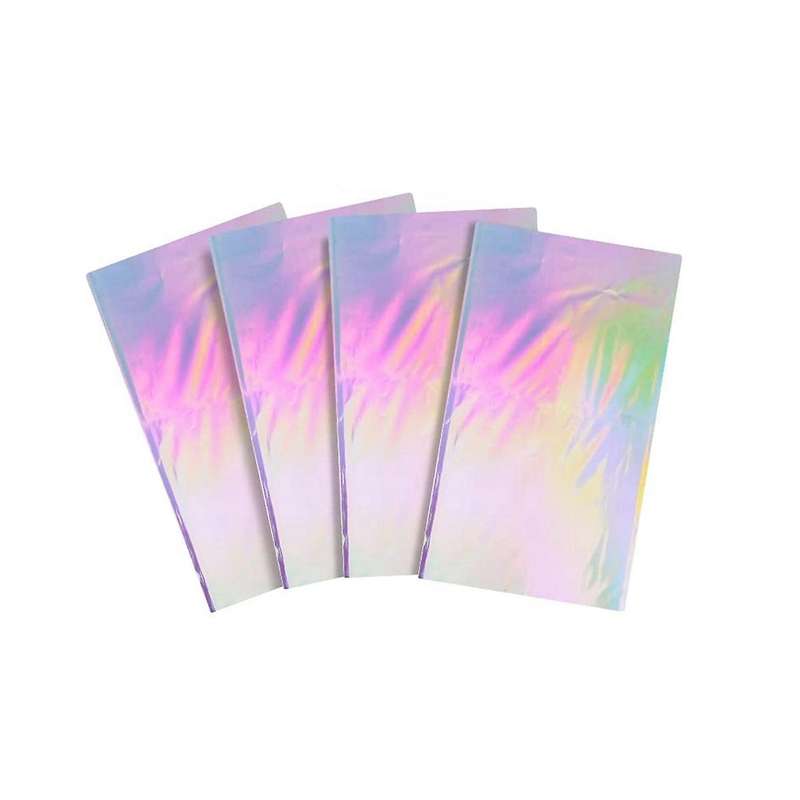 4pc Iridescence Plastic Tablecloths Shiny Disposable Rectangle Table Covers Holographic Foil Tablec