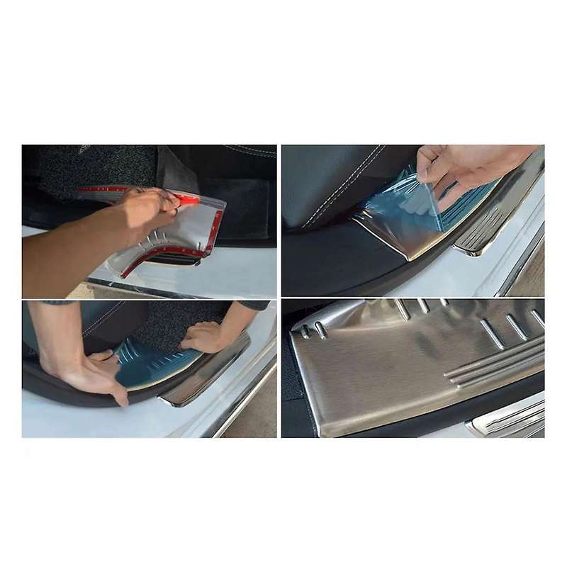 4pc Stainless Steel Door Step Sill Scuff Plate Cover Guards for C Class W205 C180l/c200l/c260l 15-16