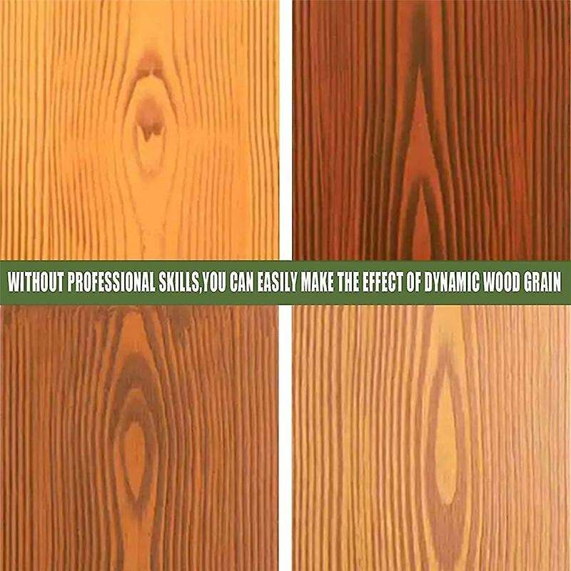4pc Wood Graining Painting Tool Set,ms6 Ms17 Ms18b Grain Texture Pattern Roller with Handle,for Diy