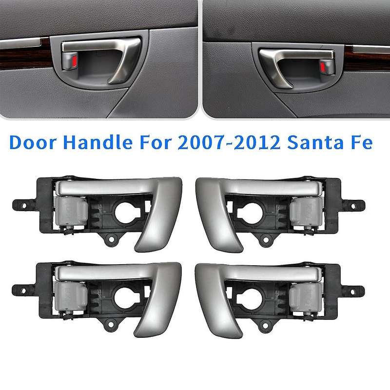 4Pcs (Four Door)Interior Inner Door Handle for 2007-2012 with Gray Knob 82610-2B010 82620-2B010