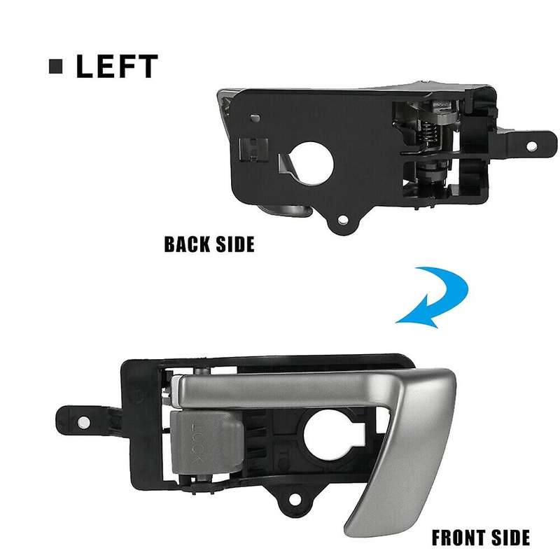 4Pcs (Four Door)Interior Inner Door Handle for 2007-2012 with Gray Knob 82610-2B010 82620-2B010