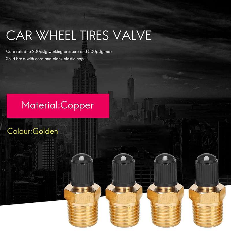4pcs 1/4inch Npt Solid Compressor Tank Fill Valve for Car Repair Accessories