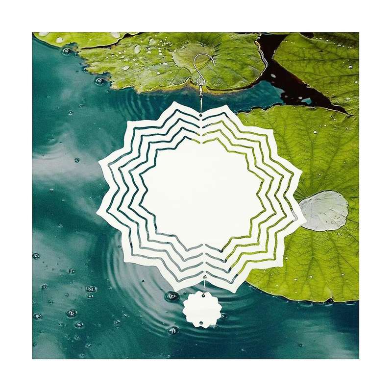 4pcs 10inch Sublimation Wind Spinner Blank Sublimation Blanks Wind Sculpture Hanging Ornament for Y