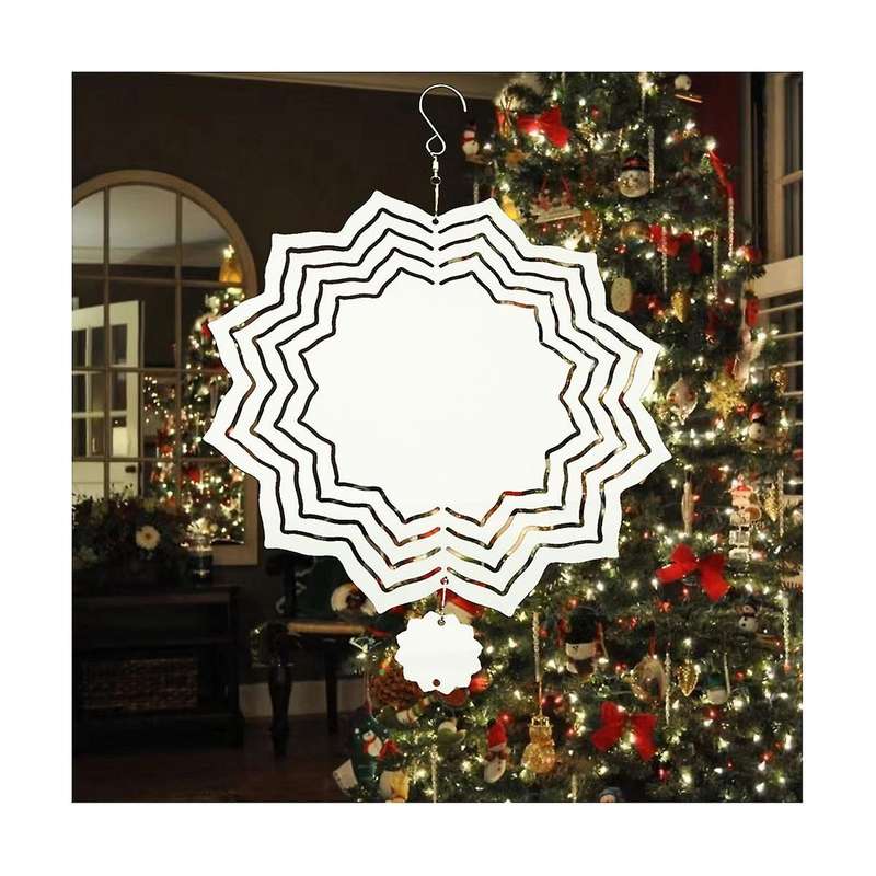 4pcs 10inch Sublimation Wind Spinner Blank Sublimation Blanks Wind Sculpture Hanging Ornament for Y