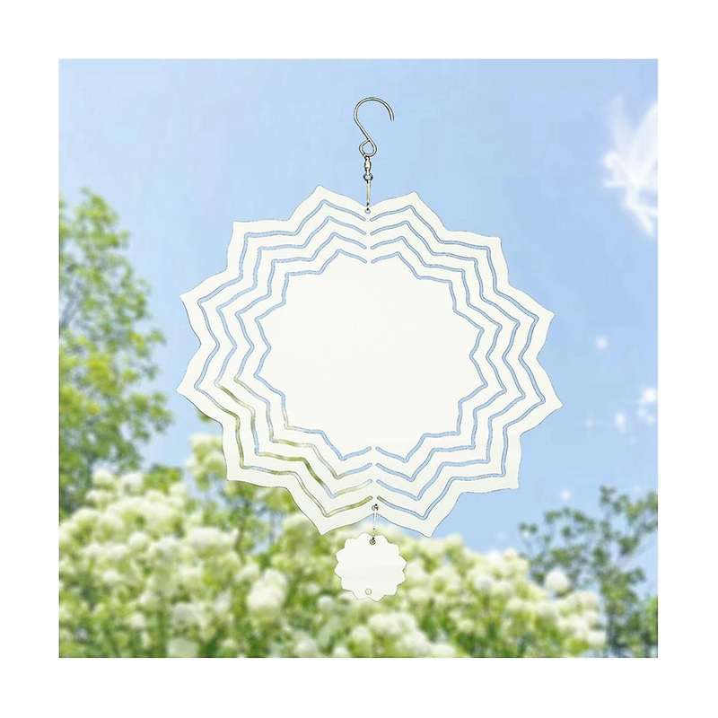 4pcs 10inch Sublimation Wind Spinner Blank Sublimation Blanks Wind Sculpture Hanging Ornament for Y