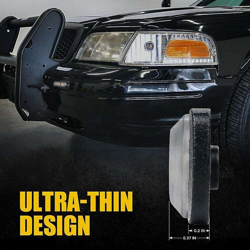 4PCS 12 LED Flush Mount Side Marker Emergency Warning Strobe Light White/Amber