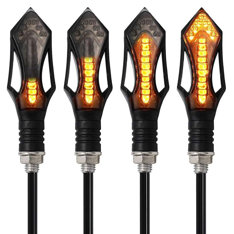 4PCS 12V Motorcycle Indicators Flowing Motorbike Turn Signal Lights Motorbike Indicators Turning Ind