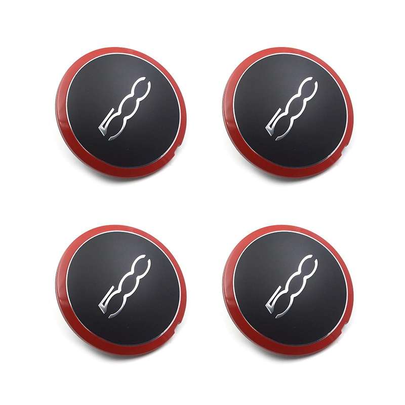 4Pcs 133mm Hubcap for Wheel Centre Hub Caps Emblem Sticker 68078419AC 68078421AC 51884863 Red