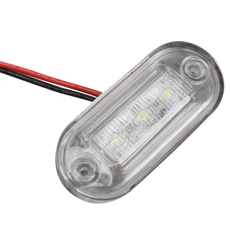 4Pcs 12V Boat Marine Signal Lamp Clear Grade Waterproof LED Courtesy Lights Stair Deck White