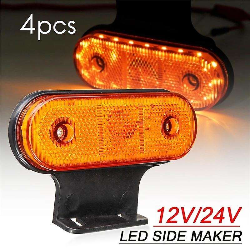 4pcs 12v 24v 20 Led Car Truck Side Marker Light Rear Tail Light Accessories for Rv Trailer Lorry Pi