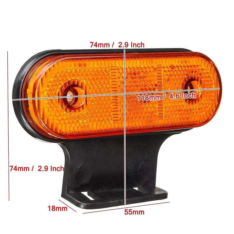 4pcs 12v 24v 20 Led Car Truck Side Marker Light Rear Tail Light Accessories for Rv Trailer Lorry Pi