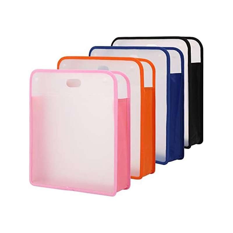 4pcs 15.8 X 13 X 3 Inches Scrapbook Paper Storage Organizer Box, Expandable Paper Folio12 X 12 Sheet