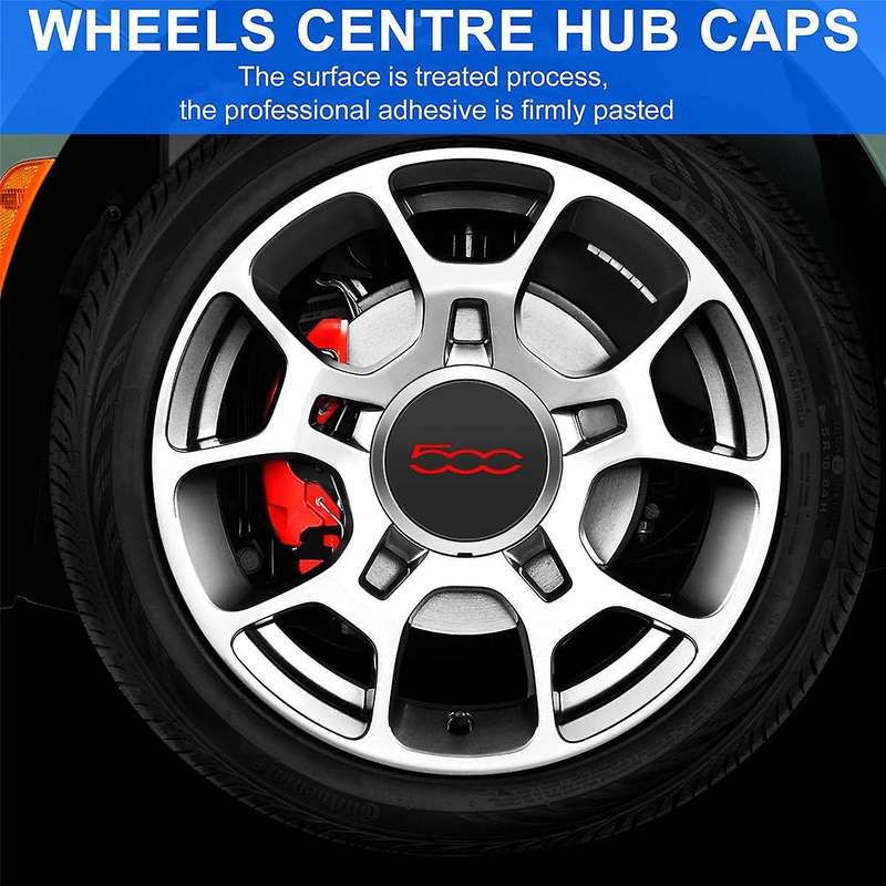 4pcs 133mm Hubcap for Wheels Centre Hub Set 68078419ac 68078421ac Dust Cover 51884863 Red