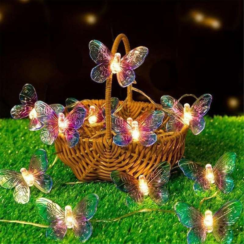 4pcs 1m 10led Butterfly Fairy Light Strings Garland Girls Butterfly Brithday Party Wedding Home Kids