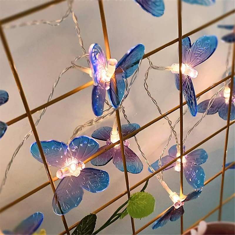 4pcs 1m 10led Butterfly Fairy Light Strings Garland Girls Butterfly Brithday Party Wedding Home Kids