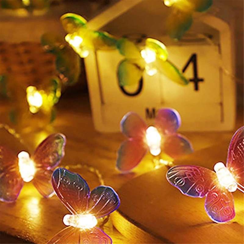 4pcs 1m 10led Butterfly Fairy Light Strings Garland Girls Butterfly Brithday Party Wedding Home Kids