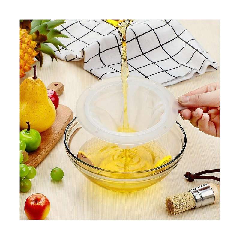 4Pcs 200 Mesh Food Filter Strainer Sieve Fine Mesh Nylon Mesh Colander Plastic Mesh Sieve for Filter