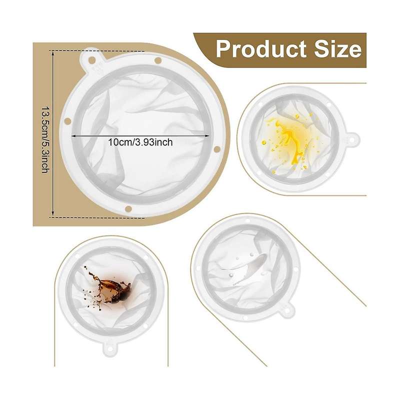 4Pcs 200 Mesh Food Filter Strainer Sieve Fine Mesh Nylon Mesh Colander Plastic Mesh Sieve for Filter