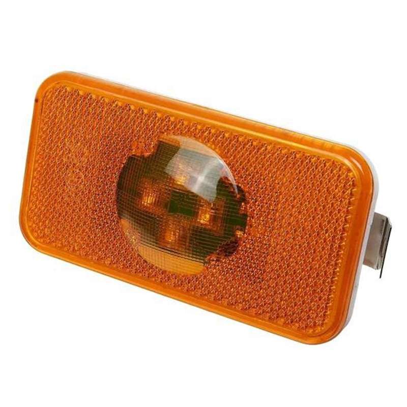 4pcs 24V Car Truck LED Side Marker Light Amber Indicator Lamp 4 LED for Trucks FM/