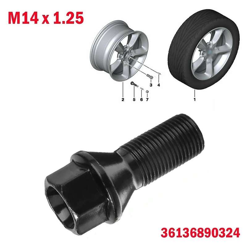 4Pcs 36136781151 36136890324 Tire Screws Tire Bolts Car Accessories for
