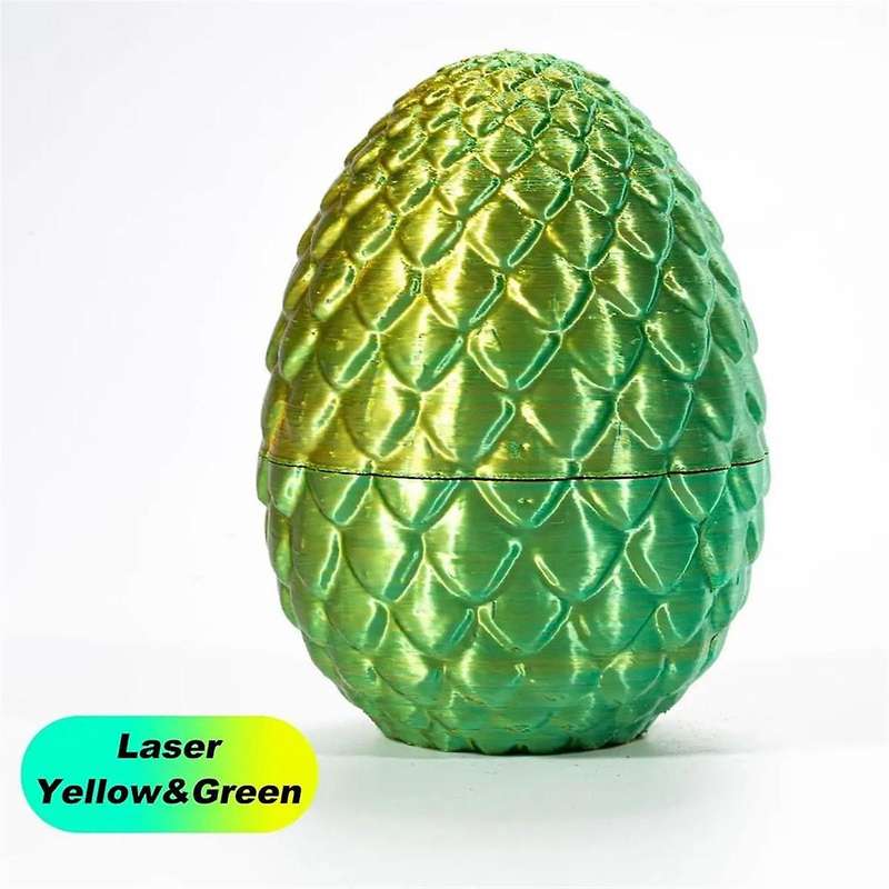 4pcs 3d Printed Dragon with Egg - Crystal Dragon Fidget Surprise Toys Posable Flexible Articulated D