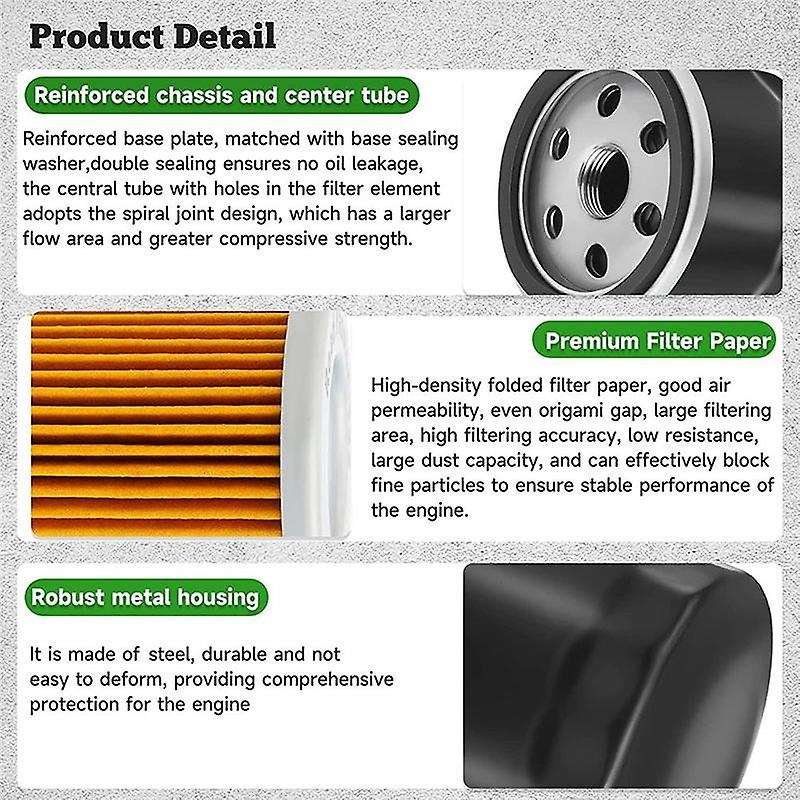 4PCS 49065-0721 Oil Filter for Lawn Mower 49065-7007 490652077 49065-7002 49065-2076 49065-2057