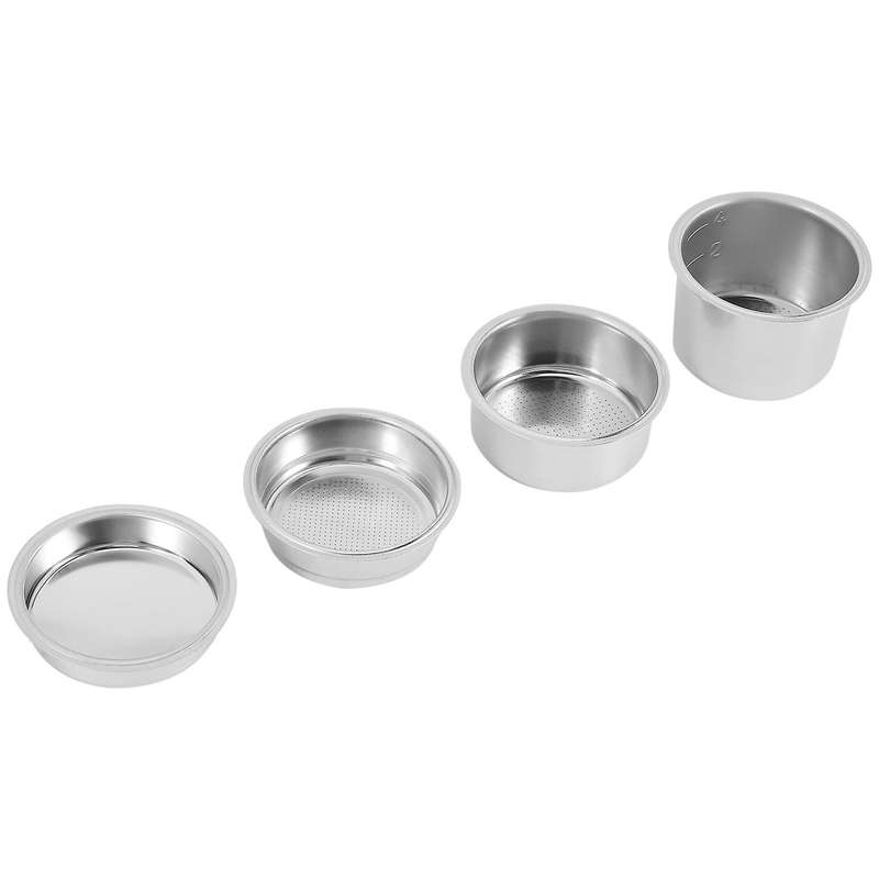 4PCS 51mm Coffee Filter Replacement Filter Basket for Coffee Bottomless Portafilter for Espresso Mac