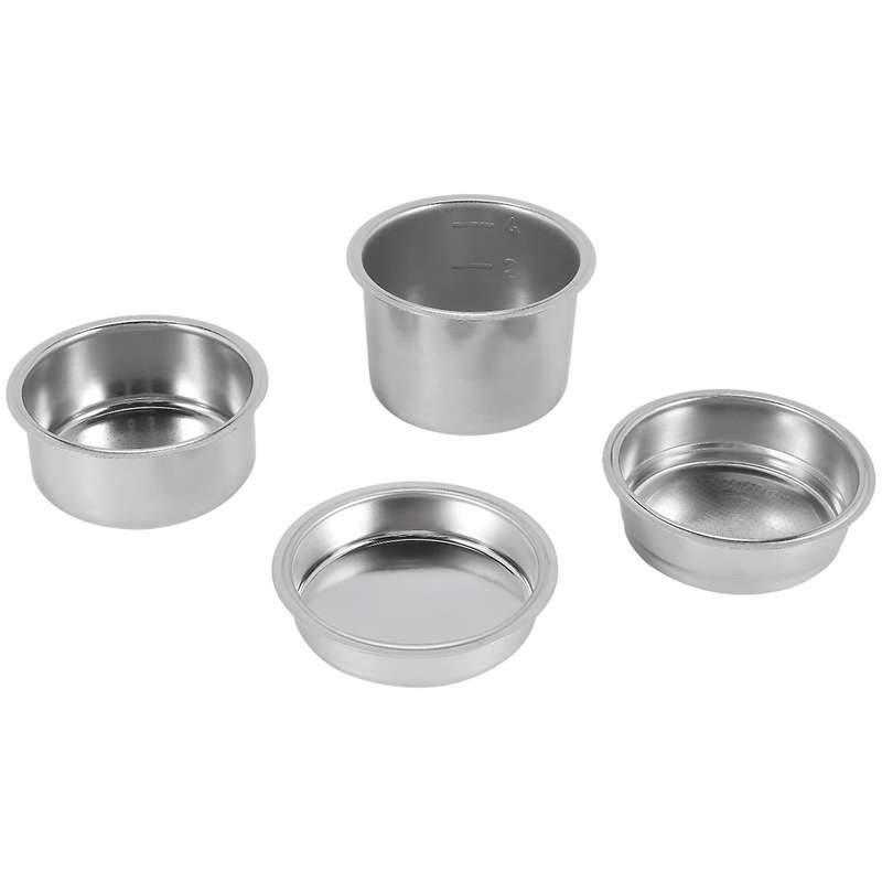4PCS 51mm Coffee Filter Replacement Filter Basket for Coffee Bottomless Portafilter for Espresso Mac