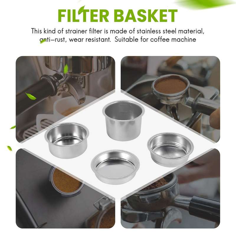 4PCS 51mm Coffee Filter Replacement Filter Basket for Coffee Bottomless Portafilter for Espresso Mac