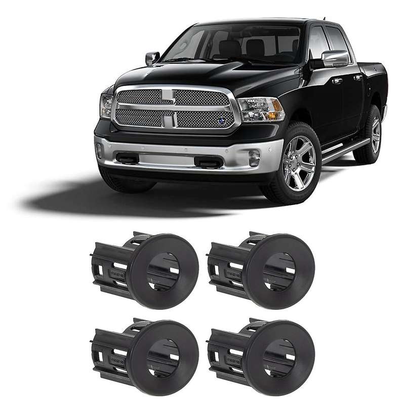 4Pcs 5VS88ZZZAA Front Bumper Park Assist Sensor Bezel for 2016-2018 Ram 1500 2500 3500