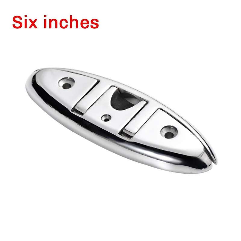 4PCS 6Inch Stainless Steel Cleat Marine Foldable Boat Cleats Folding Deck Mooring Cleat Flush Mount