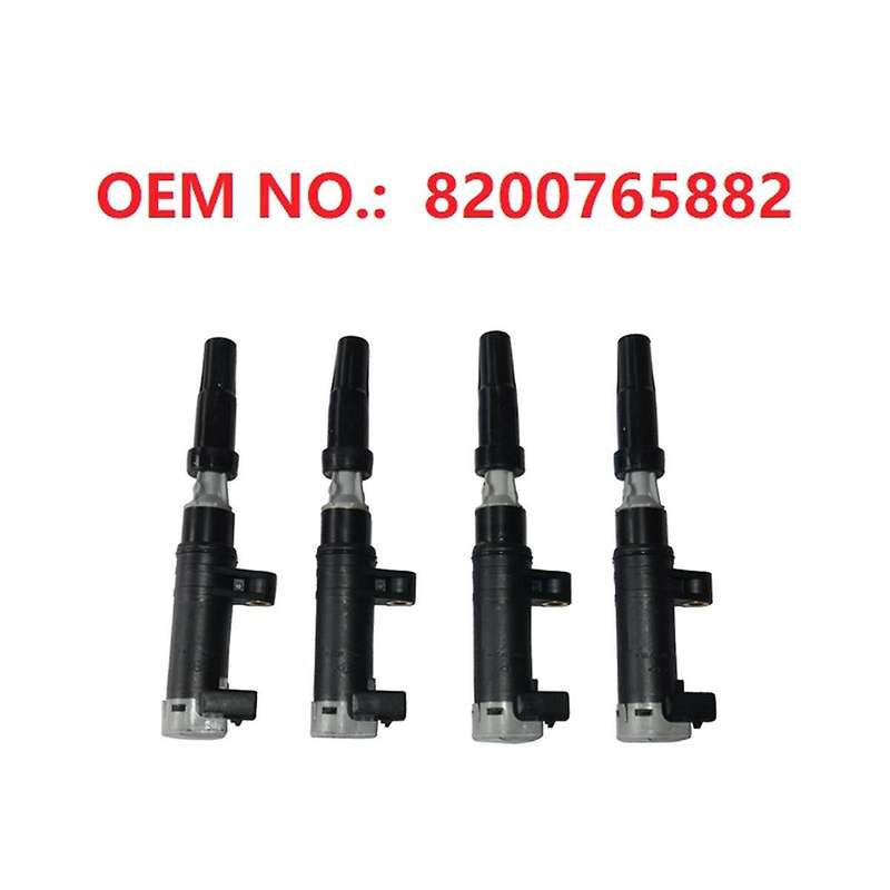 4pcs 8200765882 Ignition Coil for Mk3 08-13/grand Scenic 04-09/scenic 01-03