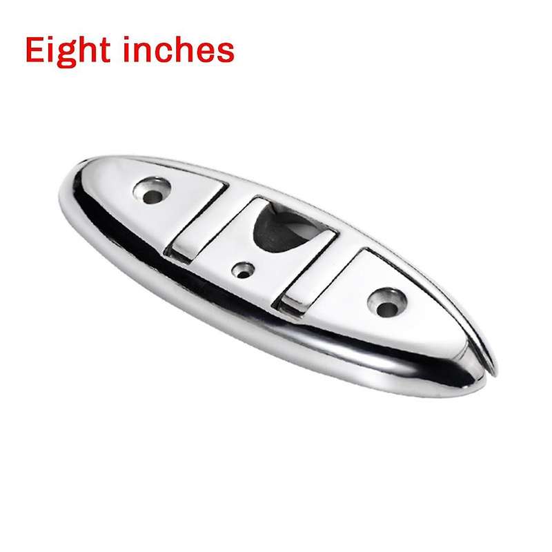 4PCS 8Inch Stainless Steel Cleat Marine Foldable Boat Cleats Folding Deck Mooring Cleat Flush Mount