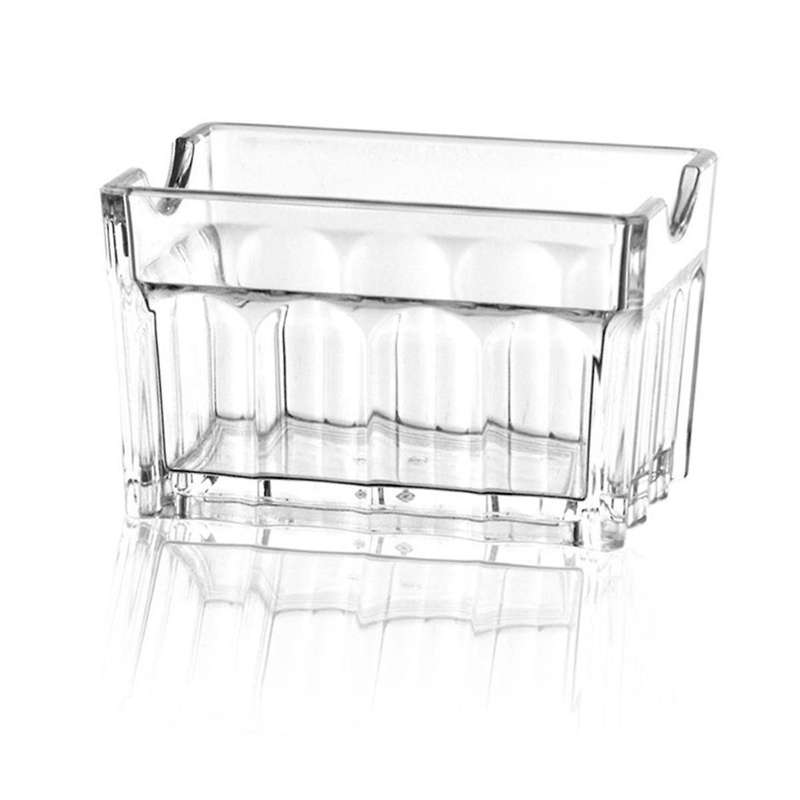 4Pcs Acrylic Sugar Packet Holder Sugar Bag Storage Container Dish Display Sachets Tissue Bowl