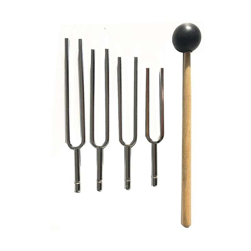 4pcs Accurate Frequency 256hz 320hz 384hz 512hz Music Tuning Fork Set Music Flat Fork Measure Gauge