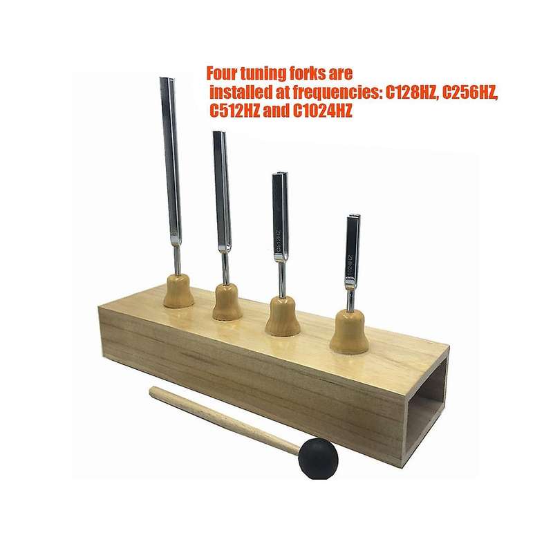4pcs Accurate Frequency 256hz 320hz 384hz 512hz Music Tuning Fork Set Music Flat Fork Measure Gauge