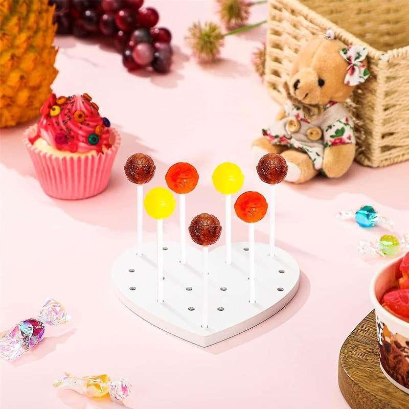 4pcs Acrylic Lollipop Display Stand Acrylic Display Holder Wedding Party Candy Dessert Stick Holder
