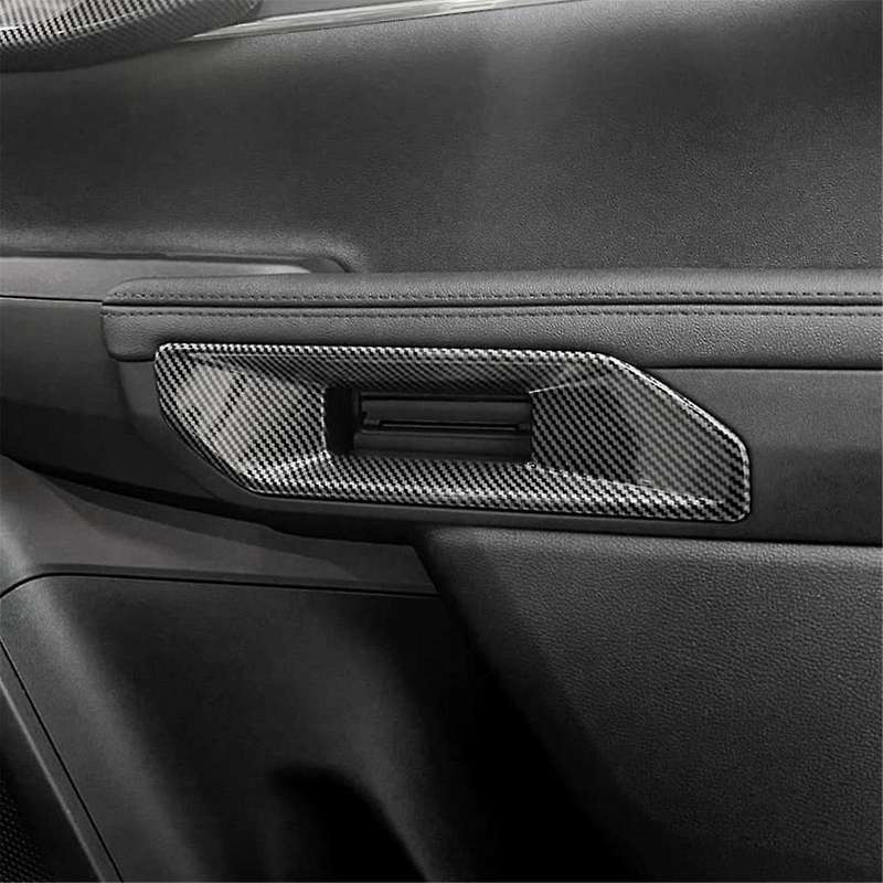 4pcs Abs Interior Decorative Interior Door Handle Door Armrest Panel Cover Trim for Everest 2023