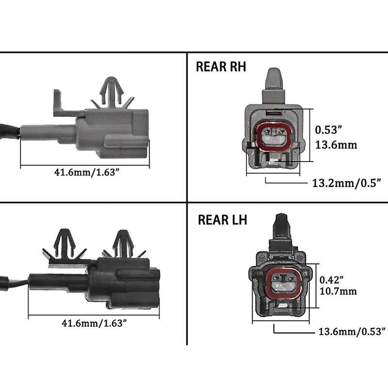 4pcs Abs Wheel Speed Sensor 47911-9y000,47910-9y000,47901-9y000,47900-9y000 for Teana I J31 2.0 2.3
