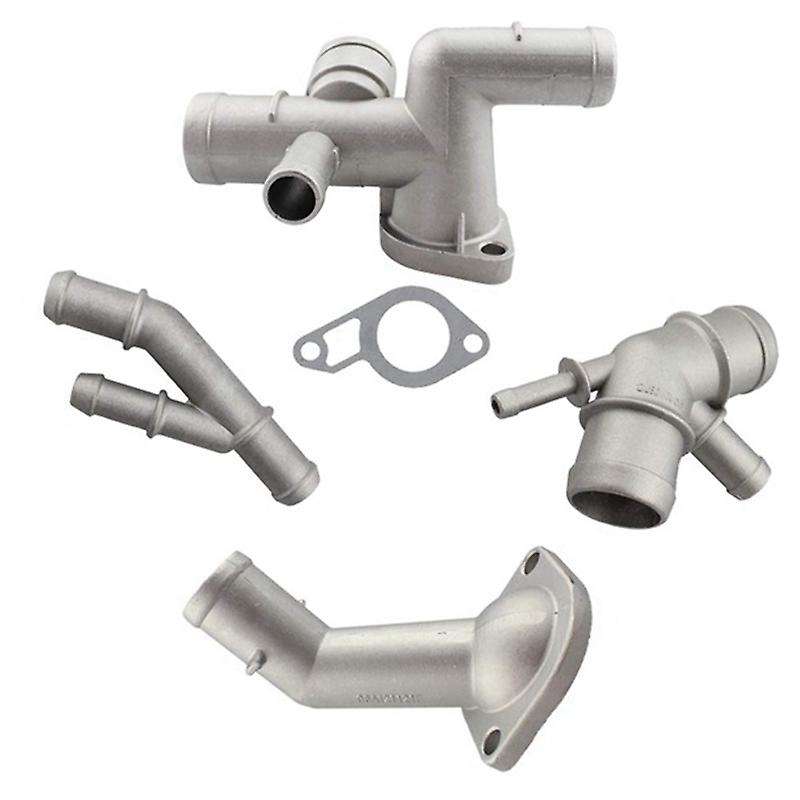 4PCS Aluminium 1.8T Engine Cooling Coolant Hose Connector Supercharger Pipe for Golf MK4 Bettle A3