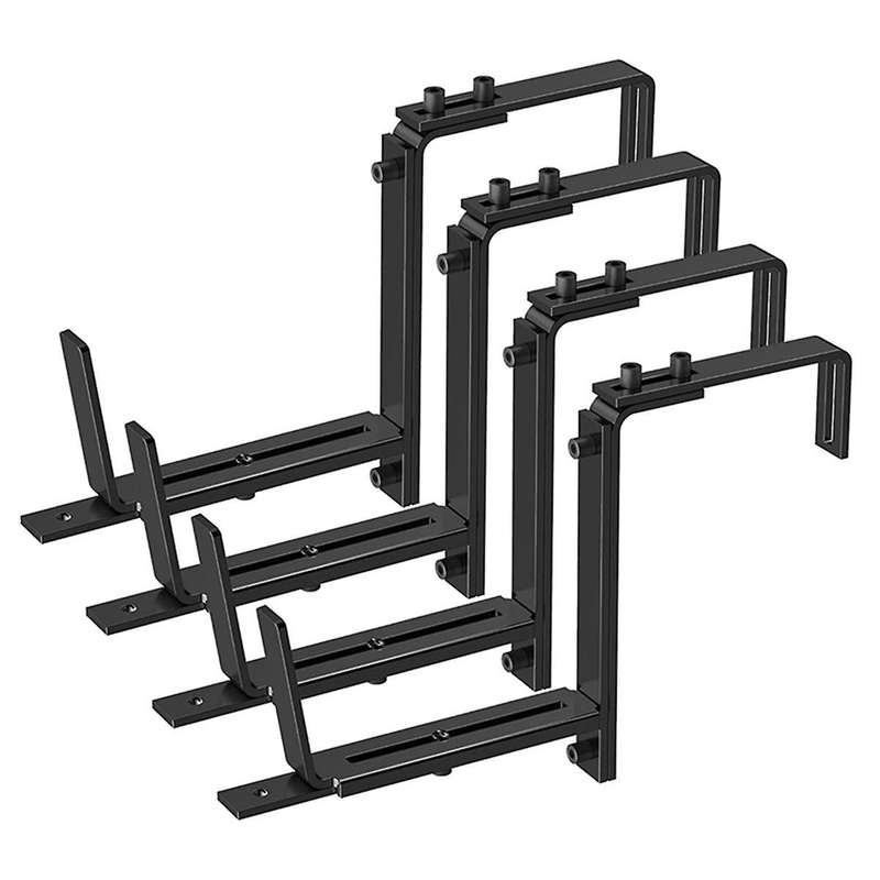 4PCS Adjustable Planter Box Bracket (6 to 12.5 Inches) for Flower Box Holders, Window Boxes Planters