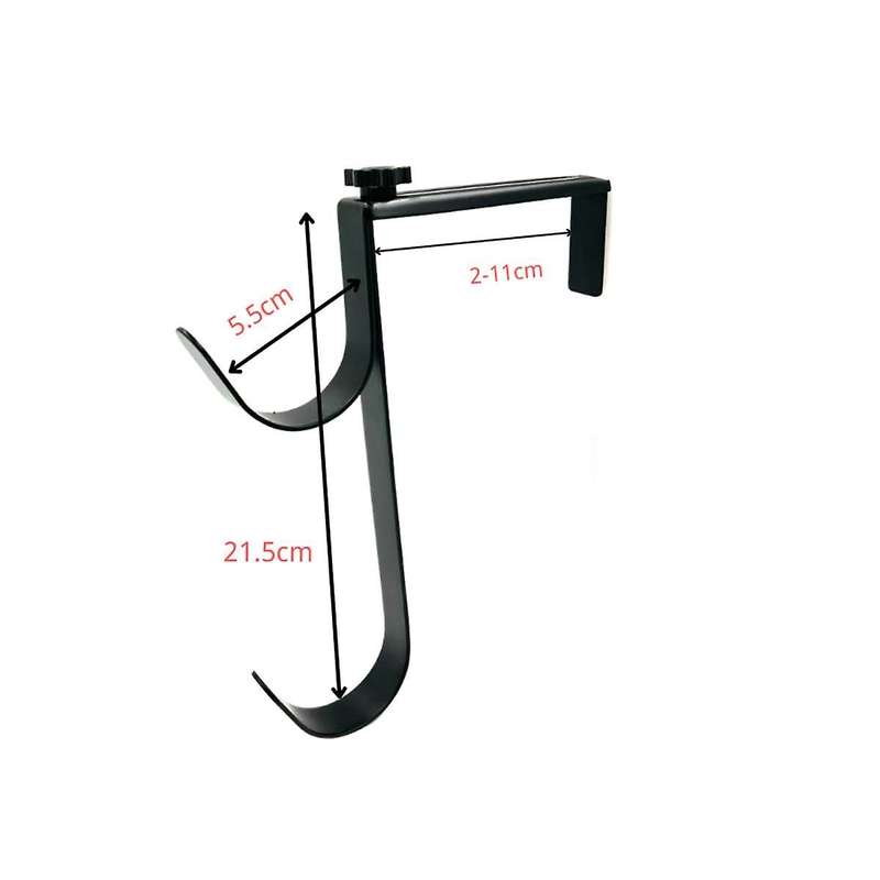 4pcs Adjustable Pool Pole Hangers, Metal Fence Hooks Pool Tool Holder for Telescopic Poles Skimmers