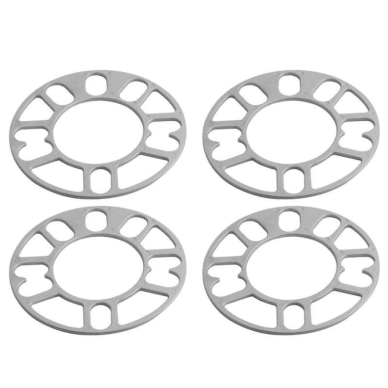 4pcs Aluminum Wheel Spacers Shims Plate Auto Wheel Spacers 3mm Stud for 4x100 4x114.3 5x100 5x108 5