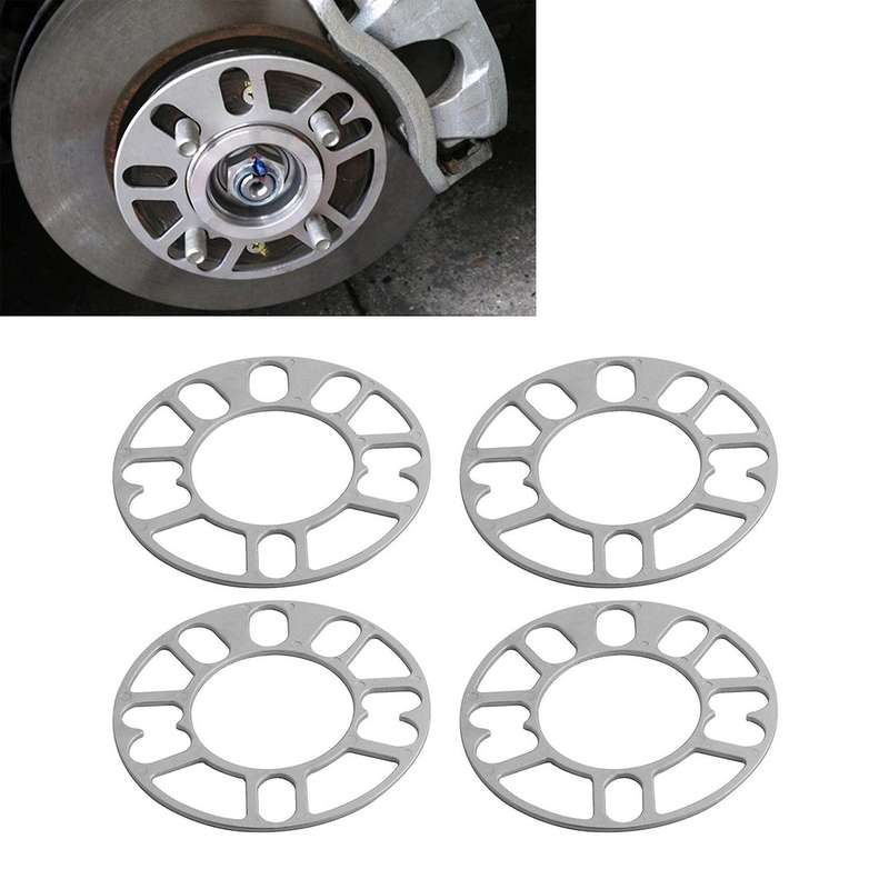 4pcs Aluminum Wheel Spacers Shims Plate Auto Wheel Spacers 3mm Stud for 4x100 4x114.3 5x100 5x108 5
