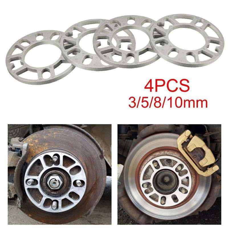 4pcs Aluminum Wheel Spacers Shims Plate Auto Wheel Spacers 5mm Stud for 4x100 4x114.3 5x100 5x108 5