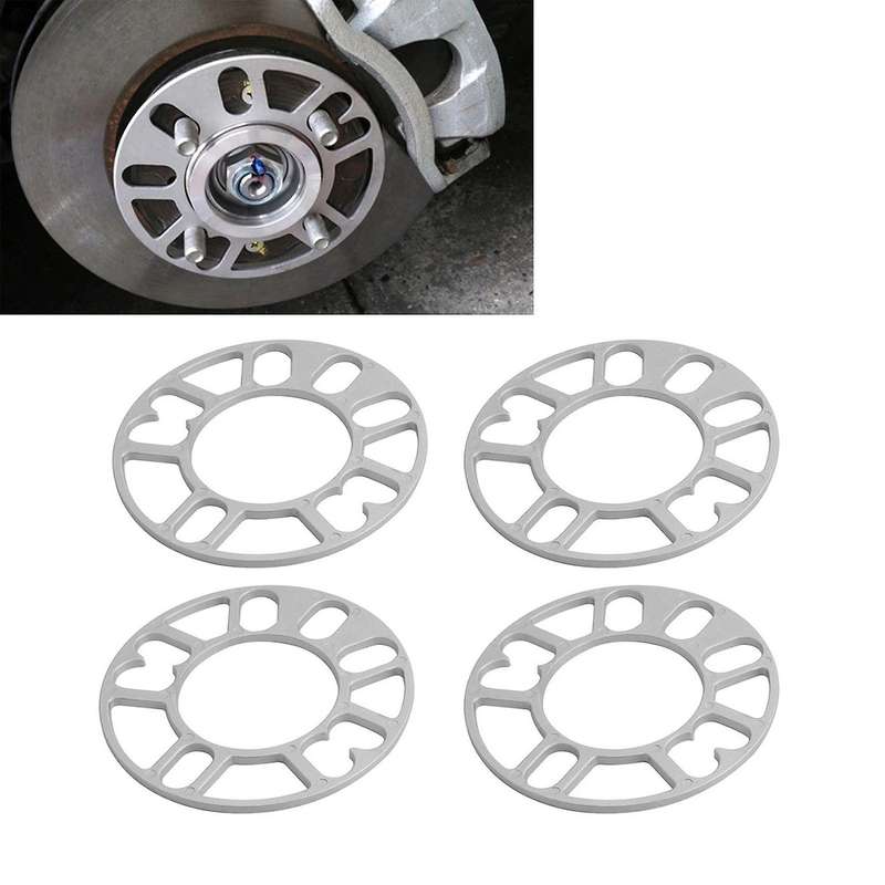 4pcs Aluminum Wheel Spacers Shims Plate Auto Wheel Spacers 5mm Stud for 4x100 4x114.3 5x100 5x108 5
