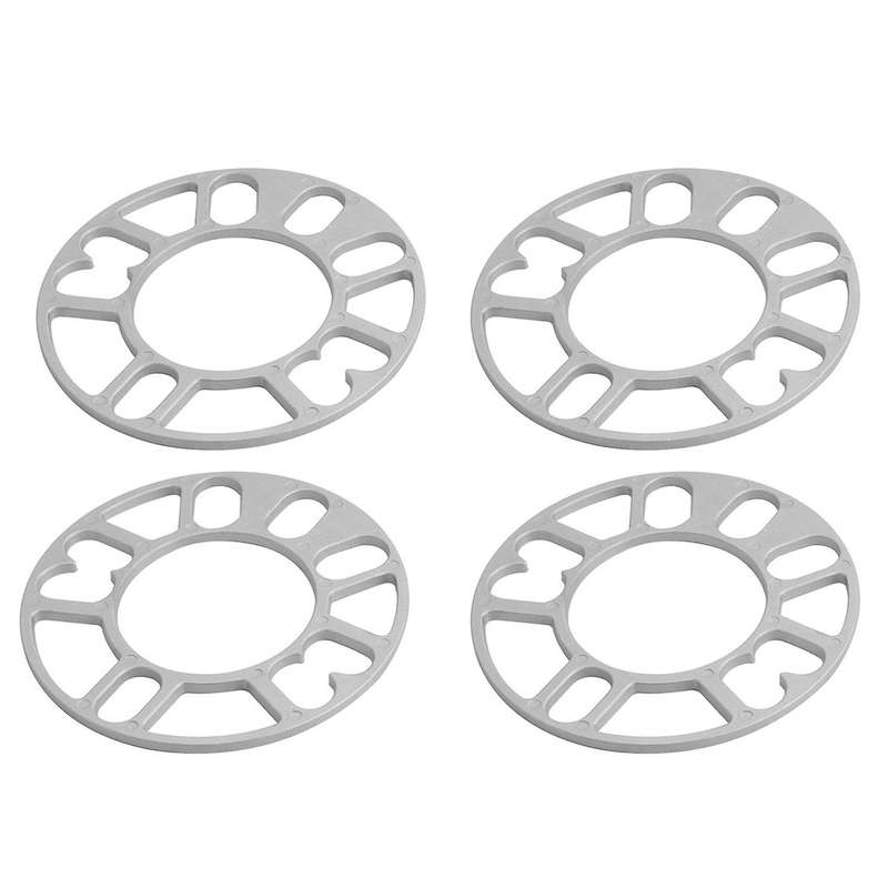 4pcs Aluminum Wheel Spacers Shims Plate Auto Wheel Spacers 5mm Stud for 4x100 4x114.3 5x100 5x108 5