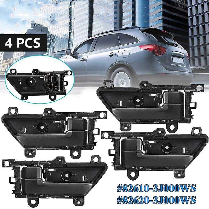 4Pcs Automotive Interior Door Handles for Veracruz Ix55 2007-2012 82610-3J000Ws 82620-3J000Ws