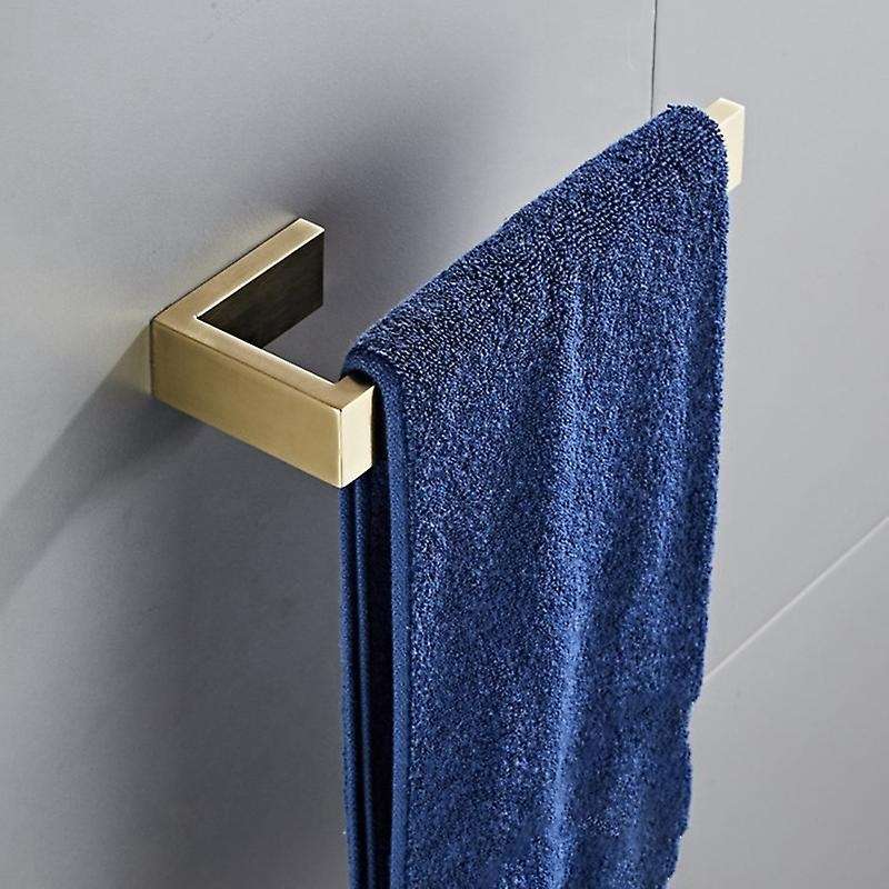4Pcs Bathroom Hardware Accessories Set Stainless Steel Brushed Gold 16 Inch Towel Bar+Toilet Paper H
