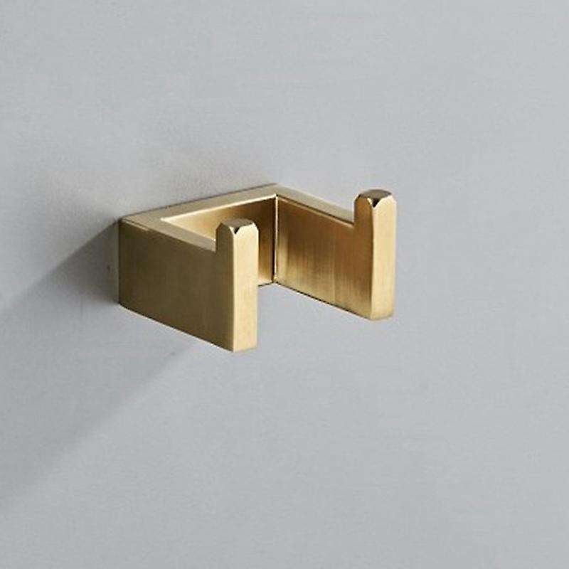 4Pcs Bathroom Hardware Accessories Set Stainless Steel Brushed Gold 16 Inch Towel Bar+Toilet Paper H